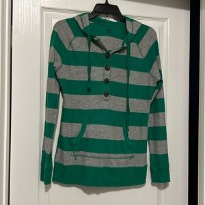 SO Striped Hoodie Thermal Top